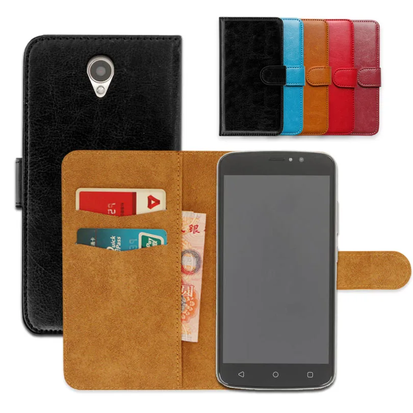 Роскошный чехол кошелек для DEXP Z250 Специальный флип из искусственной кожи с