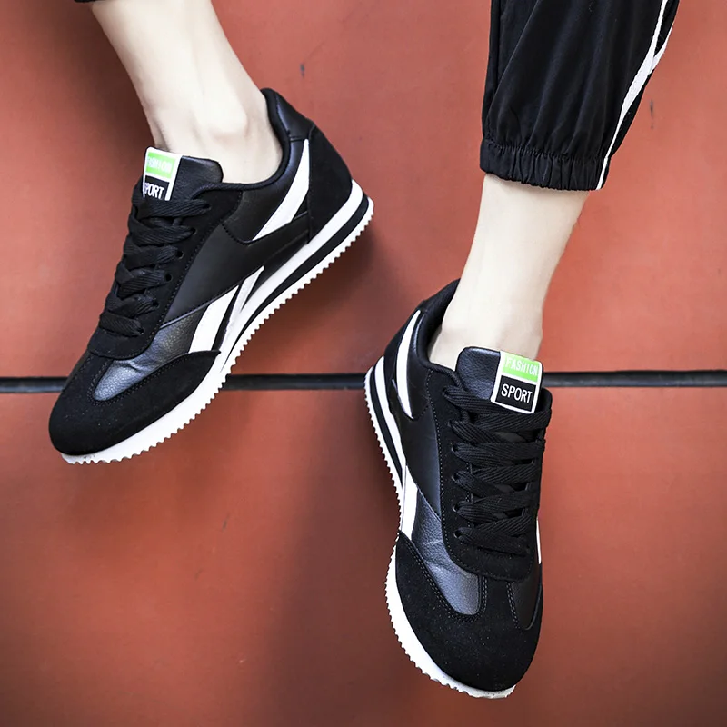 

Classic Shoes Men Sneakers 2021 Autumn New Men Leather Casual Shoes Laces Wear-resisting Male Footwear Skate Shoes Zapatillas