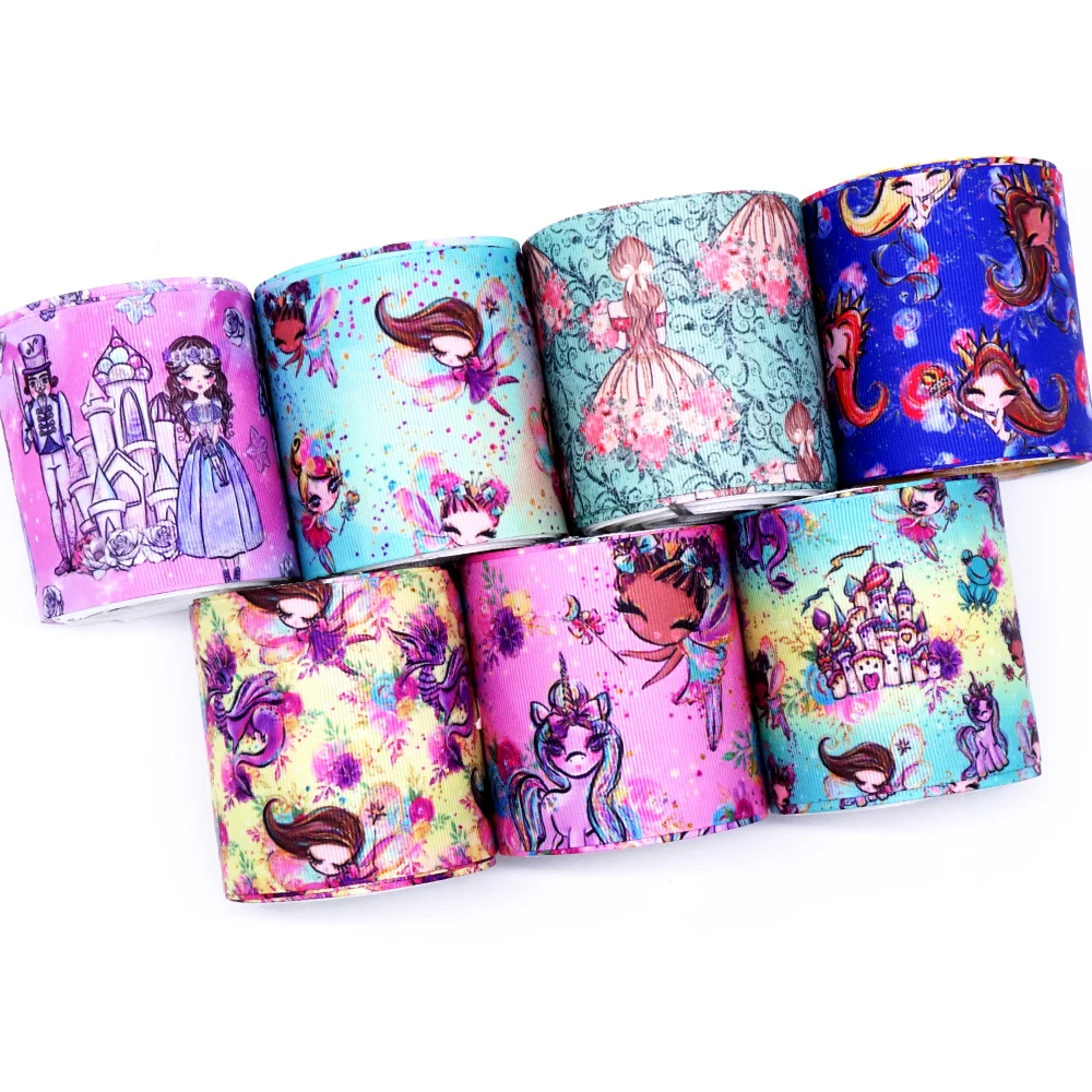 Бесплатная доставка 50 ярдов мультяшная печатная корсажная лента 31954 | Дом и сад