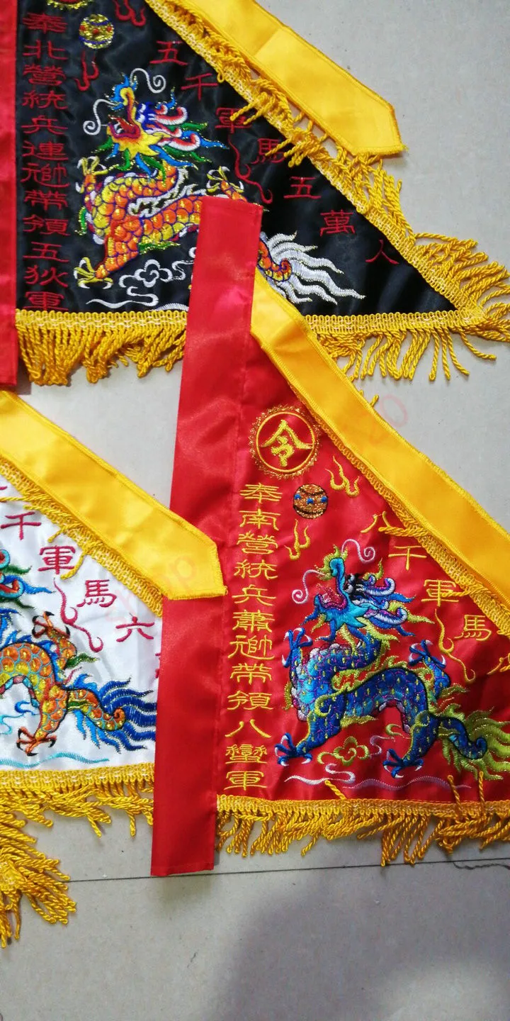 Taoist flag five флаг с драконом Ying army лошадью color Lingqi двусторонний Вышитый Флаг | Дом и