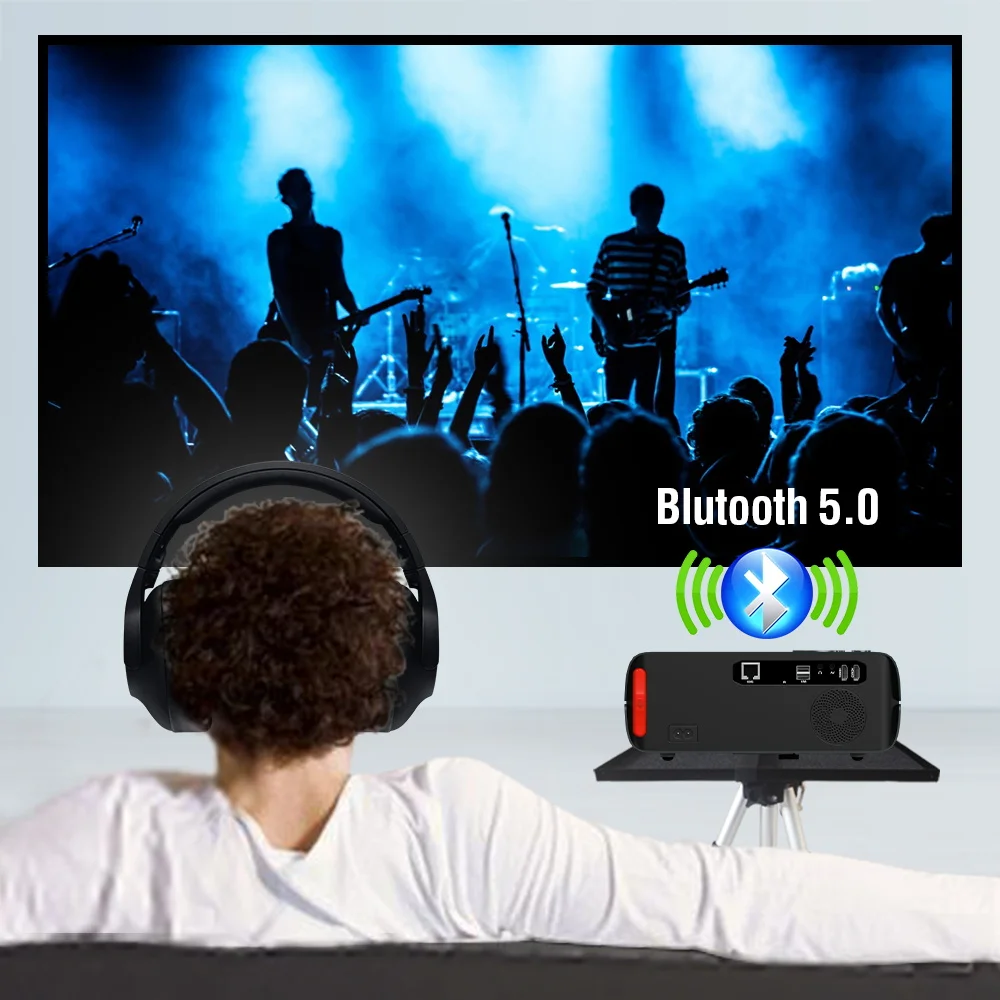 Full Hd проектор 1080 P домашний кинотеатр видео Led 6000 люмен беспроводной Airplay