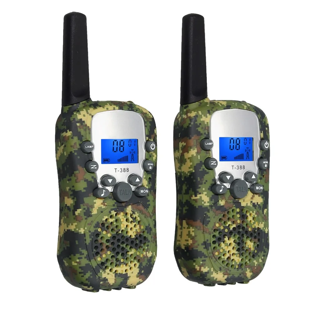ESYNiC T-388 детская рация Walky Talky 8 каналов для мальчиков и девочек 3 км Диапазон Встроенный светодиодный фонарь 2 способ радио