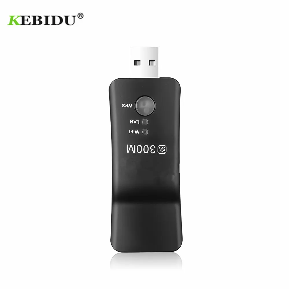 Универсальный беспроводной Смарт ТВ адаптер KEBIDU 300Mpbs с USB Wi Fi палочки сетевой