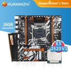 Комбинированная материнская плата HUANANZHI X99 ZD4 X99, комплект ЦП Intel XEON E5 2620 V3, память 2*8G DDR4 NON-ECC 2400, память M.2 NVME NGFF USB