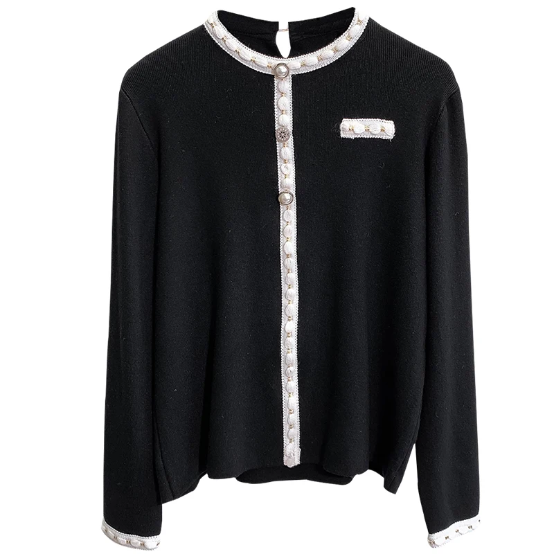 

women long sleeve sets han edition of new fund of 2020 autumn winters is western style base sweater thin black top