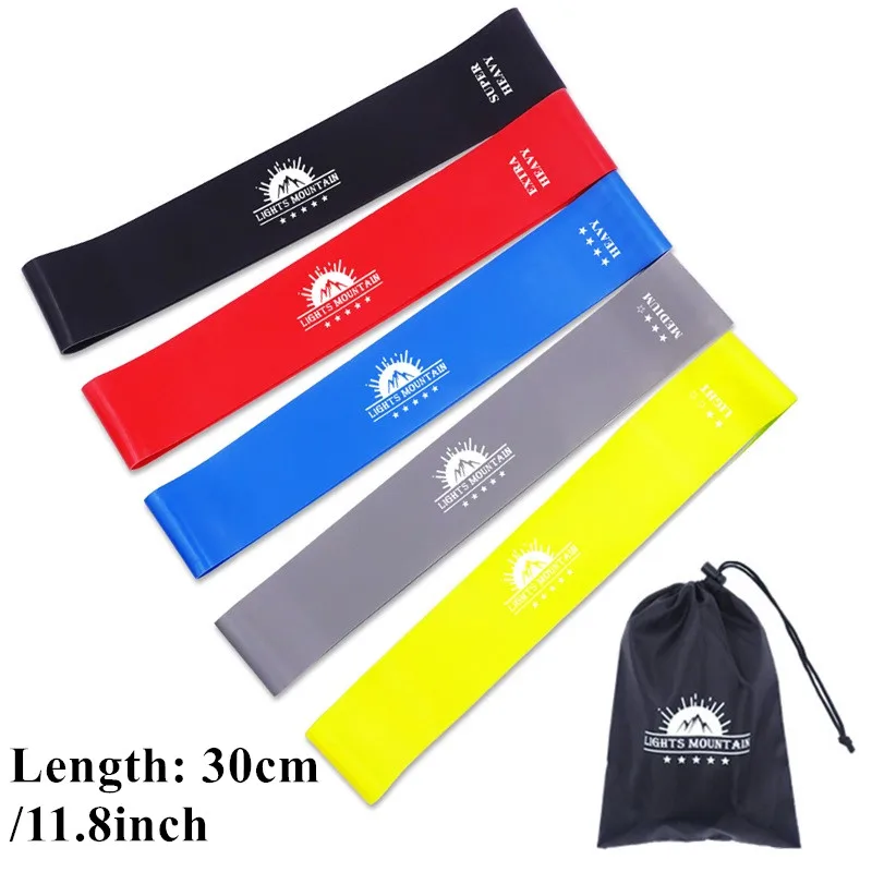 5PCS-30cm Фитнес резинки резинки для фитнеса резинка для фитнеса резинки для спорта фитнес резинка резинка для спорта фитнесс резинки эспандер фитнес 1,45 мм-0,45 мм спортивные резинки 6 уровня Эспандеры Пилатес эластичные - Цвет: 5PCS-30cm