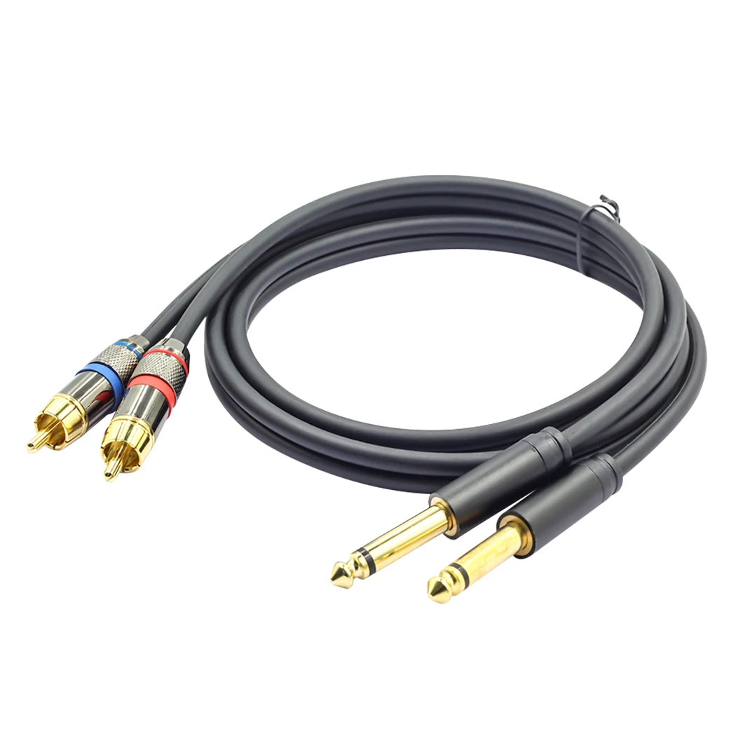 JORINDO 1 5 м/4 9 фута Двойной RCA к двойному 6 35 мм 2 аудио Удлинительный кабель штекер