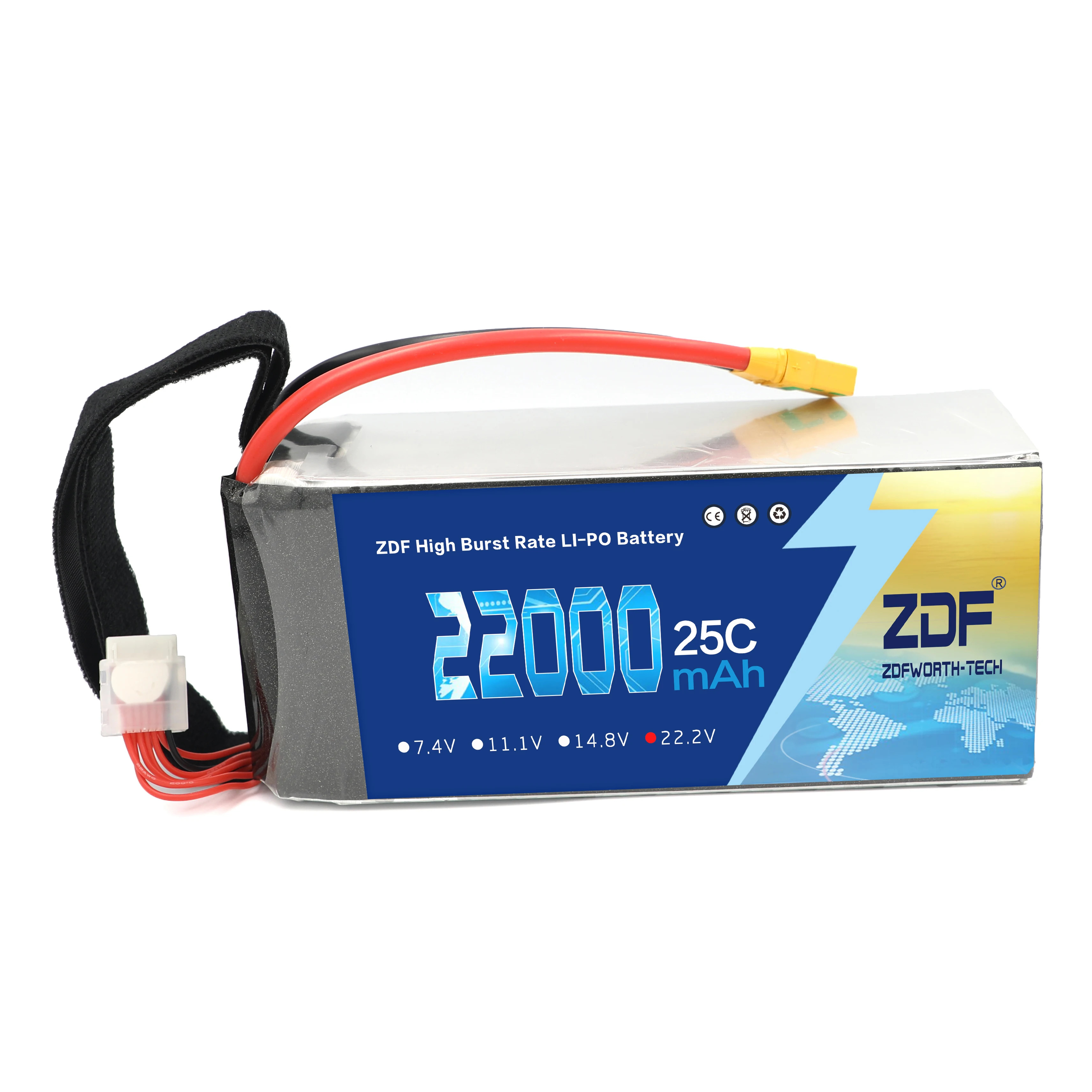 ZD 50 шт./лот 22000 мАч 25C Lipo батареи 6S 22 2 в RC аккумулятор для S800 S900 S1000 БПЛА Квадрокоптер
