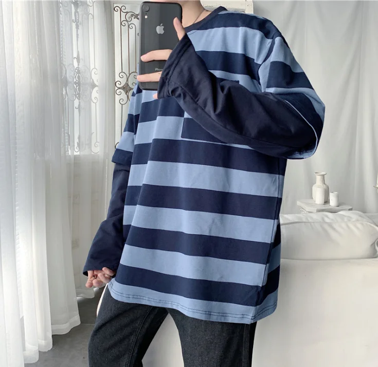 

Men's fashion casual long sleeve T-shirt 3375