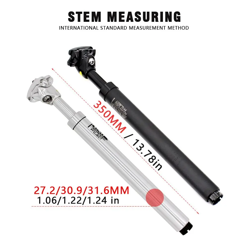 Штырь подседельного штыря Подвески UNO для горного велосипеда 350 мм 27 2/28