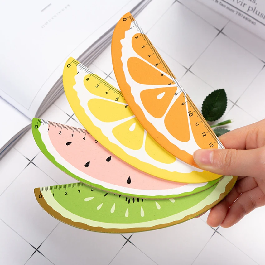 

1pcs/lot Cute style Cartoon Fruit pattern design wooden Straight ruler 15cm DIY tools school gift prize Stationery