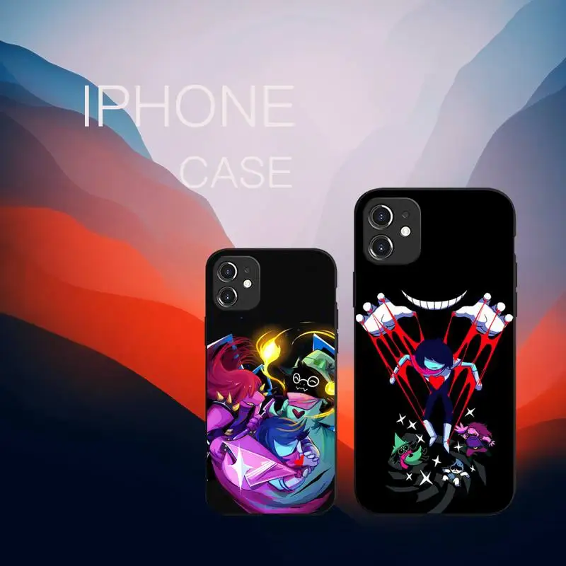 

Deltarune Pixel Game Phone Case Black Color For iPhone 13 12 Mini 11 Pro X XR XS Max 7 8 6 6s Plus SE Cover Funda