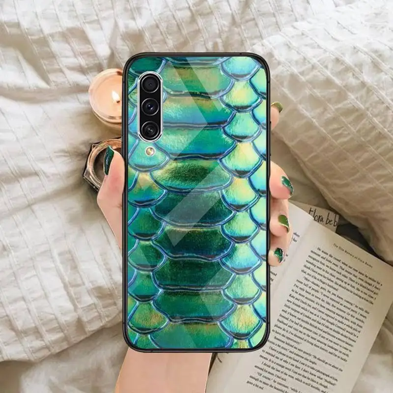 

Snake Skin Phone Case Tempered glass For Samsung S6 S7 edge S8 S9 S10 e plus note8 9 10 pro