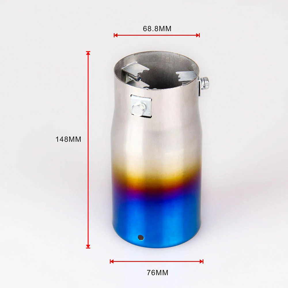 

Universal Automobiles Exhaust Muffler Tip Stainless Steel Pipe Chrome Trim Modified Car Rear Tail Throat Liner Accessories