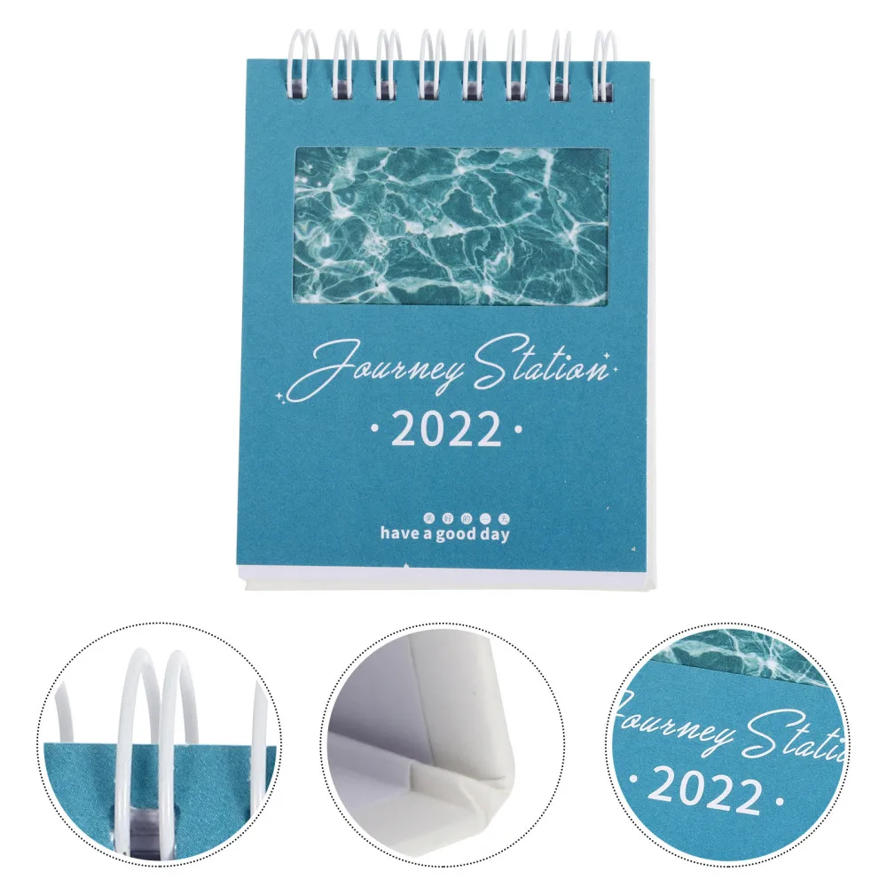 

1Pc 2022 Desktop Calendar Decorative Mini Style Office Desktop Placing Calendar