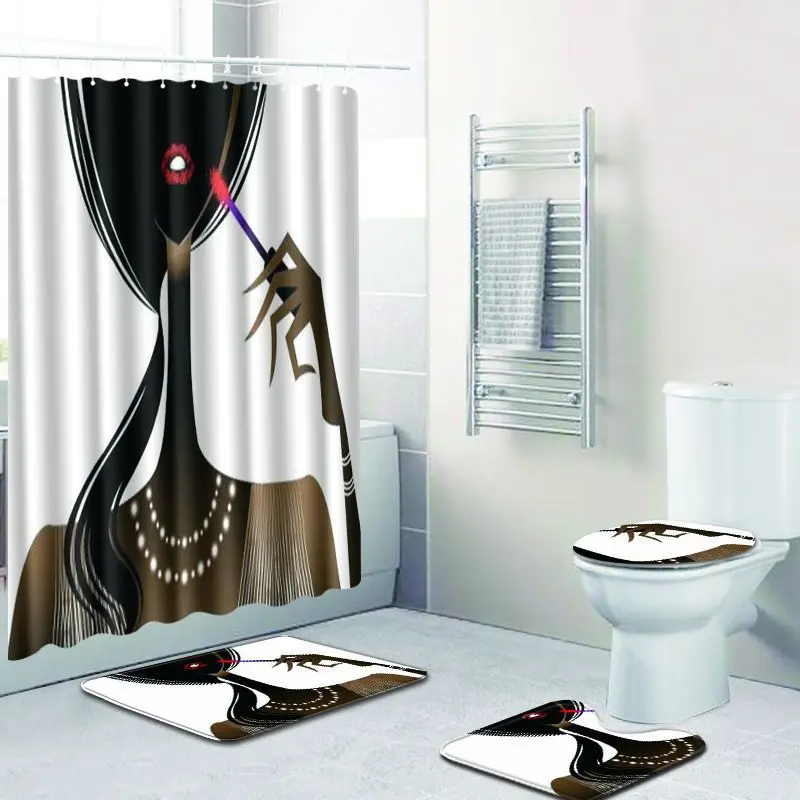 Zeegle 4 шт. Ванная комната коврик набор для ног Творческий Коврик ванной поглощения