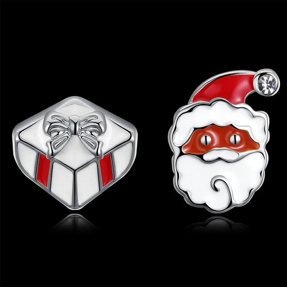 Доступно 3 цвета изысканные уникальные женские серьги гвоздики в рождественском