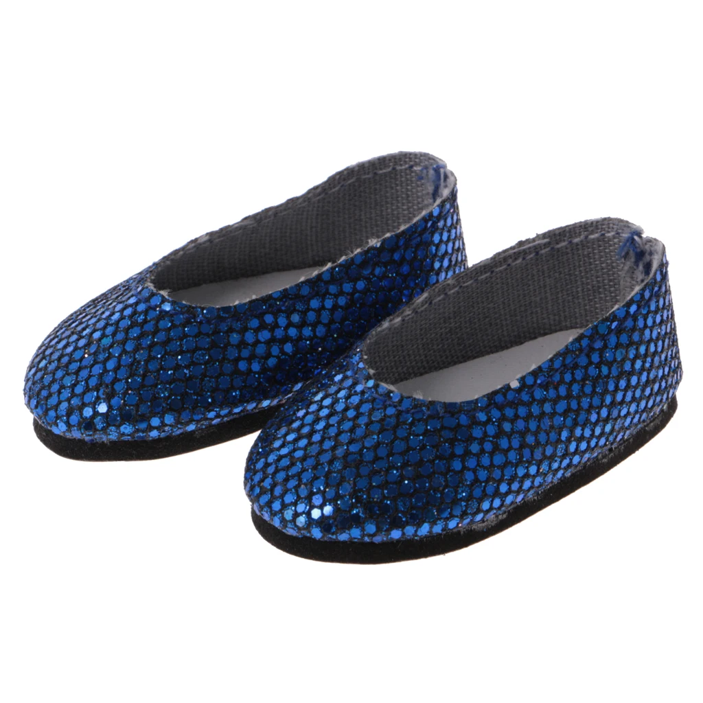 4 Pairs of Sequins Shoes for 14'' American Doll Wisher Dolls