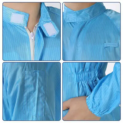 Антистатические комбинезоны Siamese унисекс ESD Lab Coat на пуговицах XXXL Blue | Канцтовары