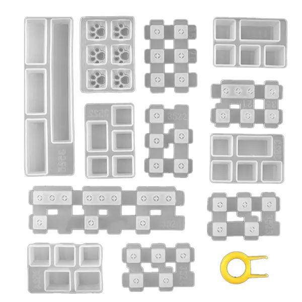

Keycap Molds Silicone Kit,Handmade Crystal Resin Molds for Key Caps of Gaming Keyboards Mechanical DIY with Key Puller