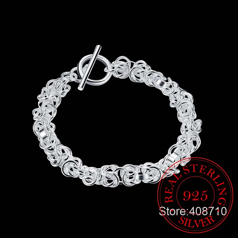 Женские изящные ювелирные изделия 6 мм витая Цепочка 20 см из стерлингового