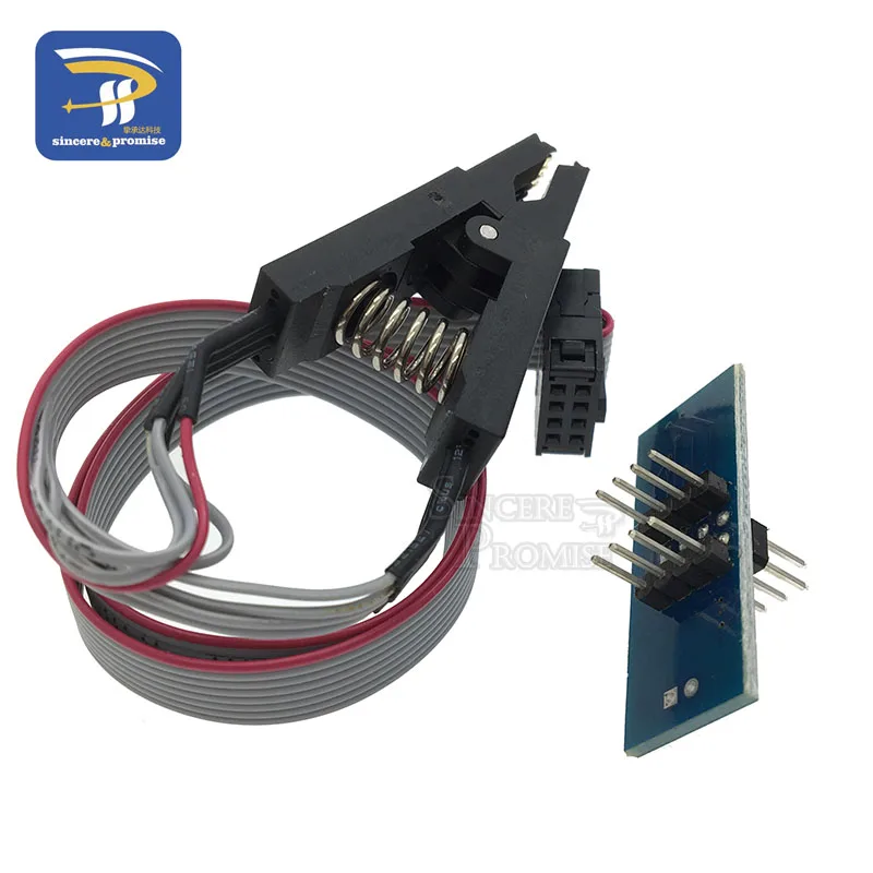 SOIC8 SOP8 тестовый зажим для EEPROM 93CXX/25CXX/24CXX адаптер+ CH341A 24 25 серии EEPROM флэш-память биос USB программист модуль