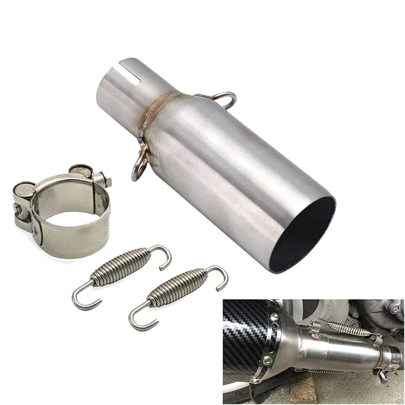 

Motorcycle Exhaust Pipe Middle Link Pipe Slip-on Escape for Piaggio MP3 125 08-14 BEVERLY 125 300 09-16 X10 125 12-16
