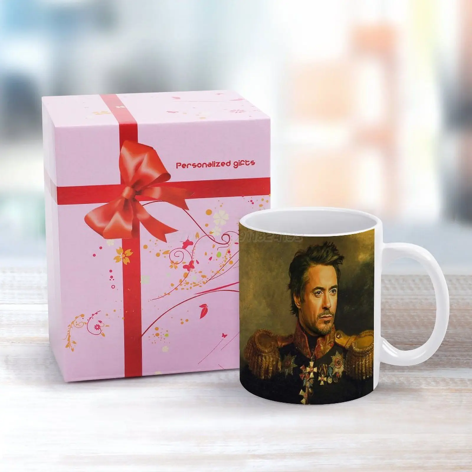 Белая кружка Роберт Дауни младший с заменяемым лицом новая качественная принтом