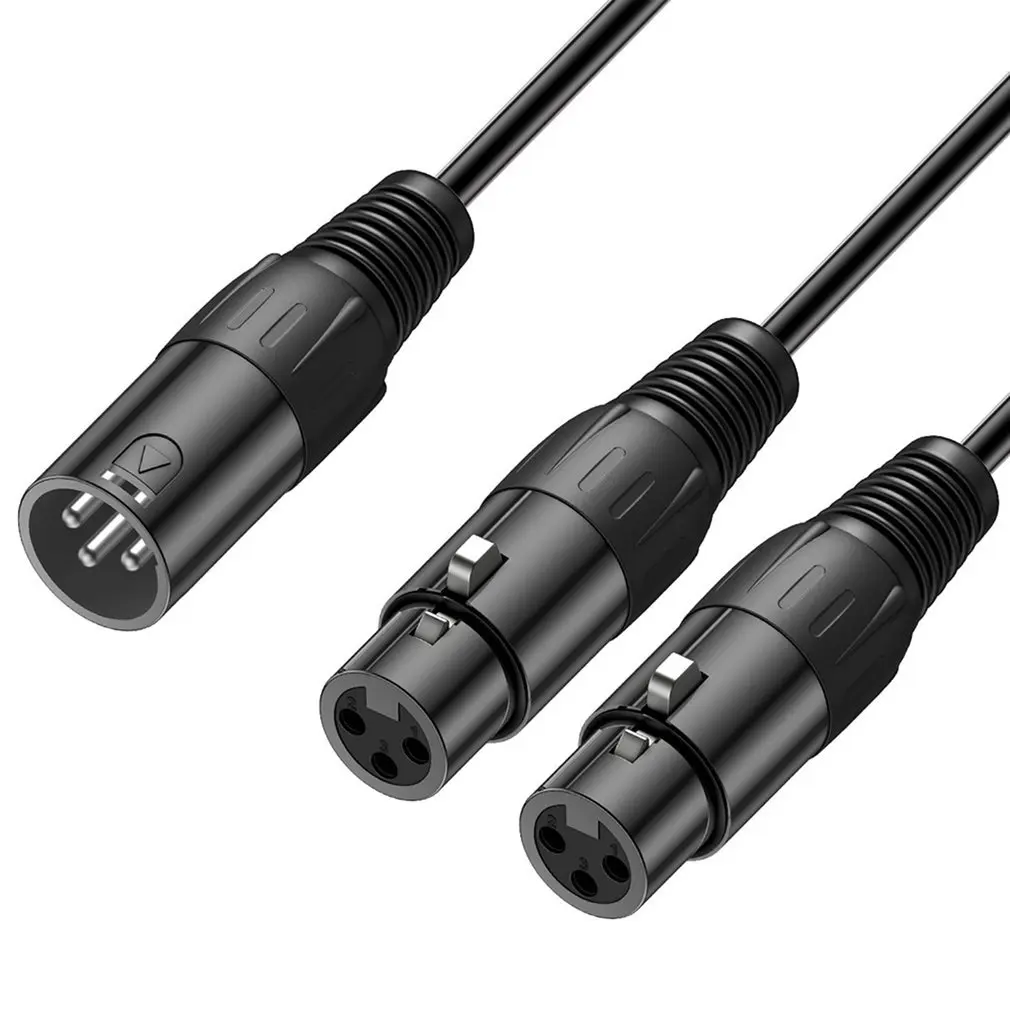 

XLR 1 Male To 2 Female 3Pin Audio Extension Cable Microphone Y Audio Splitter Cord Line For Mixer Microphone Speaker Stage Light