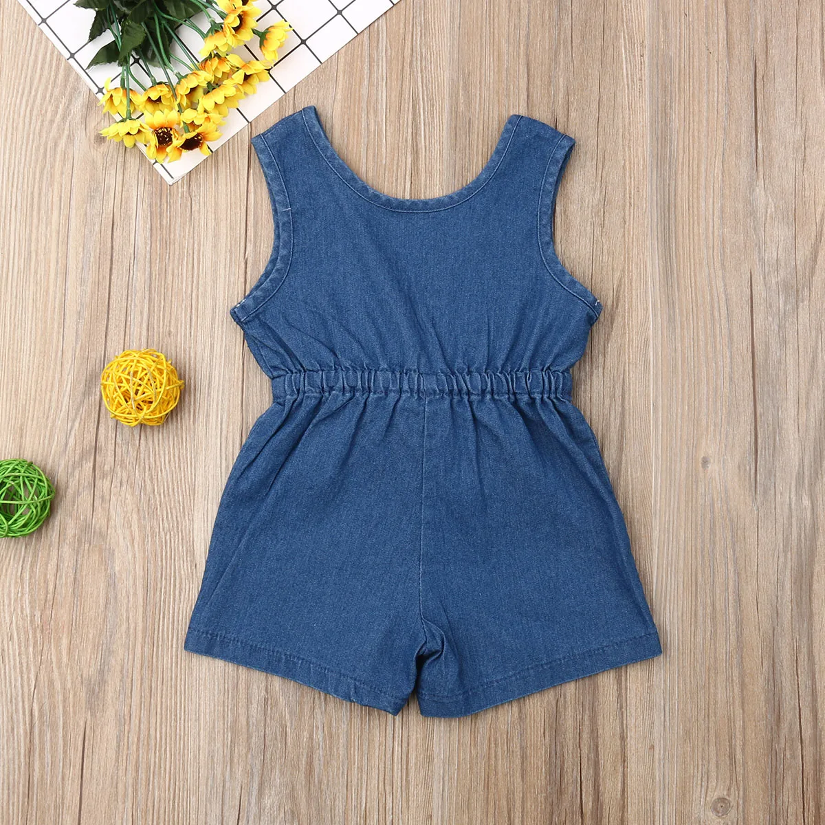 

Infant Newborn Baby Girls Denim Romper Children V-neck Sleeveless Jumpsuit Bow One Piece Clothes Summer 2020 New Outfits Sale