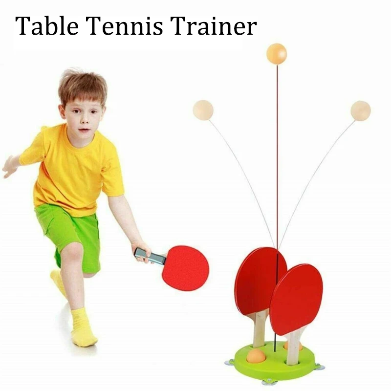 

Table Tennis Trainer Children Adjustable Single-Player Rebound Elastic Flexible Shaft Outdoor Table Tennis Trainer Set For Kids