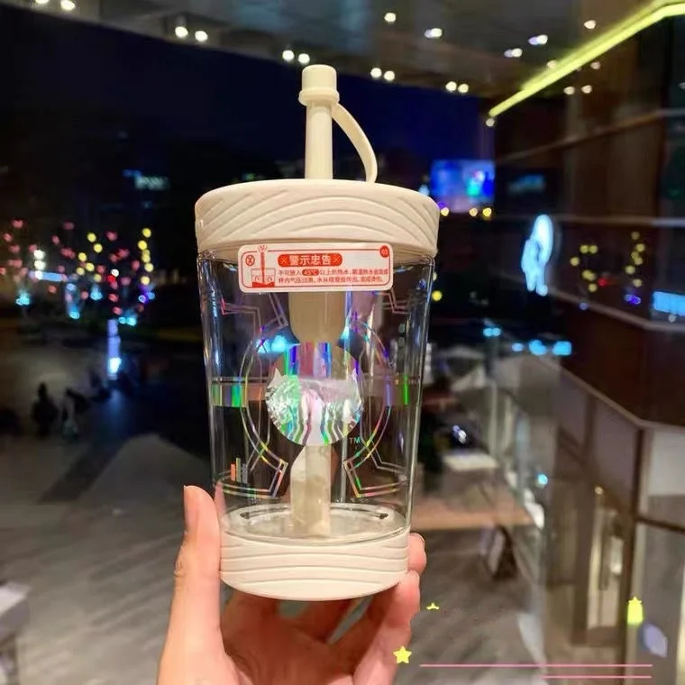 구매 스타 아빠 로고 컵 2021 여름 체육관 워터 컵 스포츠 휴대용 컵 사쿠라 크라운 카와이 병 여신 밀짚 컵 커피 머그잔