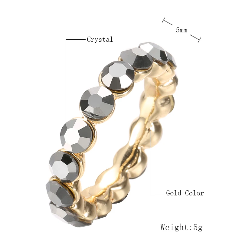 Женское кольцо с разноцветными кристаллами в богемном стиле|engagement rings for women|crystal