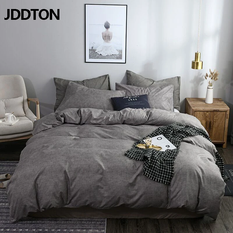 Новый современный комплект постельного белья JDDTON 2/3 шт. однотонный простой стиль