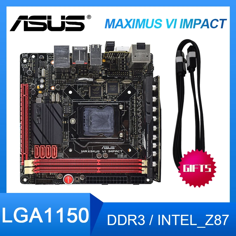 Günstig Asus Maximus VI Auswirkungen Desktop Motherboard Sockel LGA 1150 I7 I5 I3 DDR3 SATA3 PCI-E 3,0 USB 3,0 VERWENDET Mini-ITX Mainboard Kit