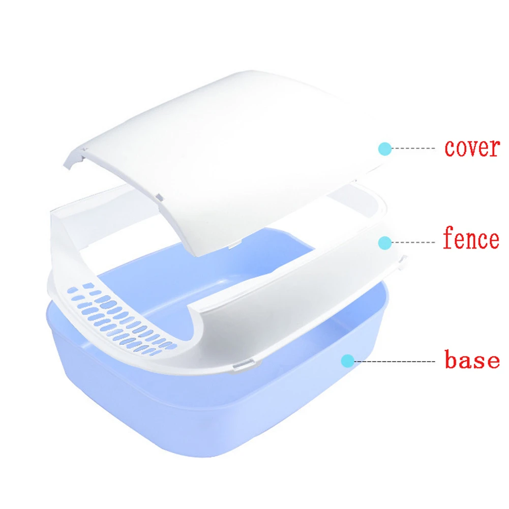 

Fully Closed Cat Litter Box Anti Splash Pet Toilet Puppy Kitten Indoor Clean Basin Pets Bedpan Plastic Deodorant Cats Sandbox