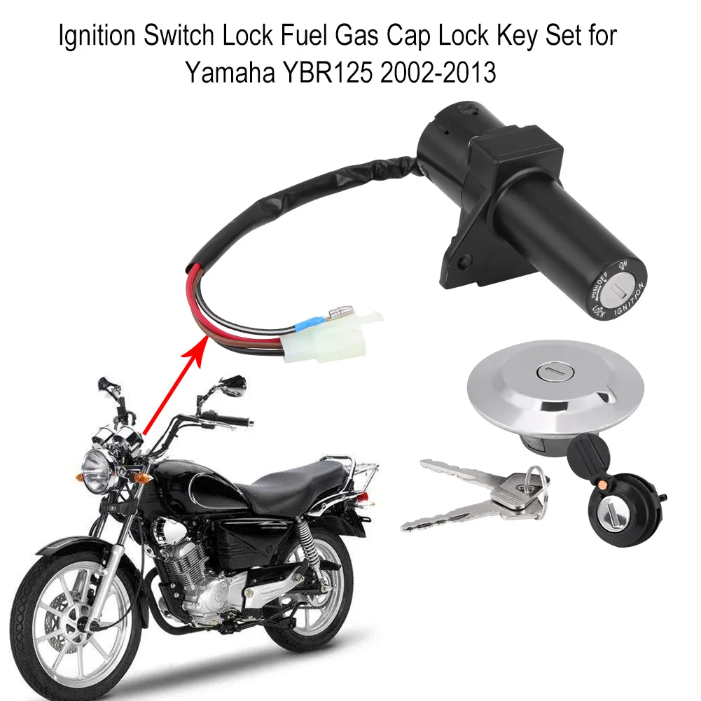 

Замок зажигания для мотоцикла, скутера, топливная газовая крышка, набор ключей для Yamaha YBR125 2002-2013