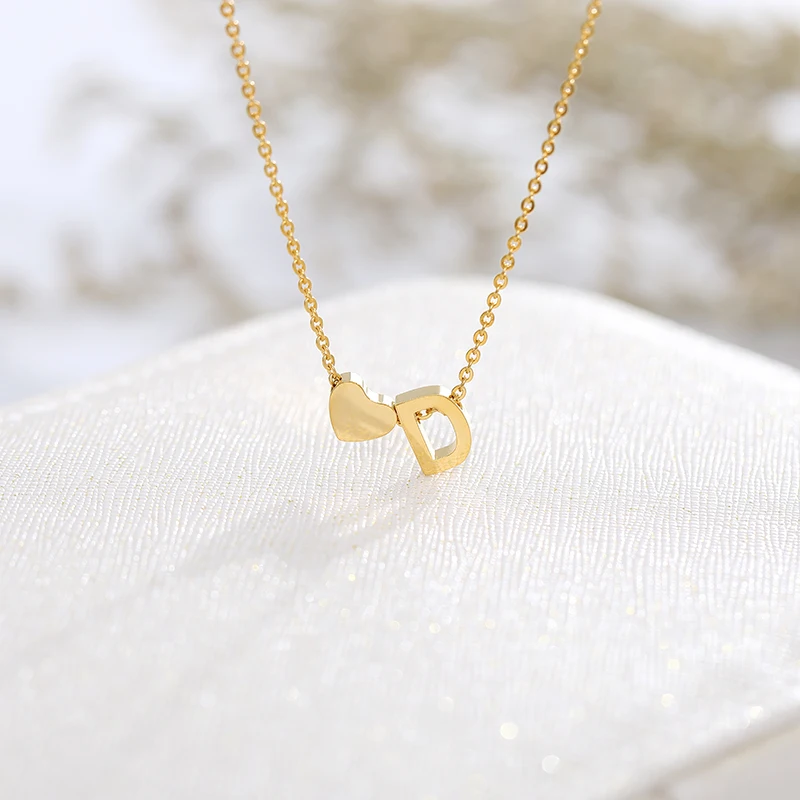 Initial Pendants Gold Necklaces Fashion Letters Necklace Name Jewelry Women Men Accessories Girlfriend Lover Couple Gift | Украшения и