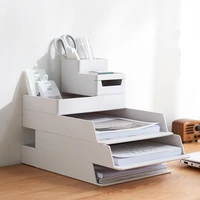 a4 paper organizer document case office table desk storage superposition filling file box holder plastic a4 size storage box
