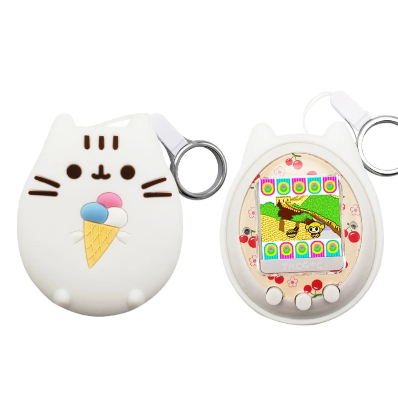 Protective Skin Silicone Cover for Tamagotchi Pet Game Machine, Travel Case Storage for 4U+ PS m!x iD L and Meets