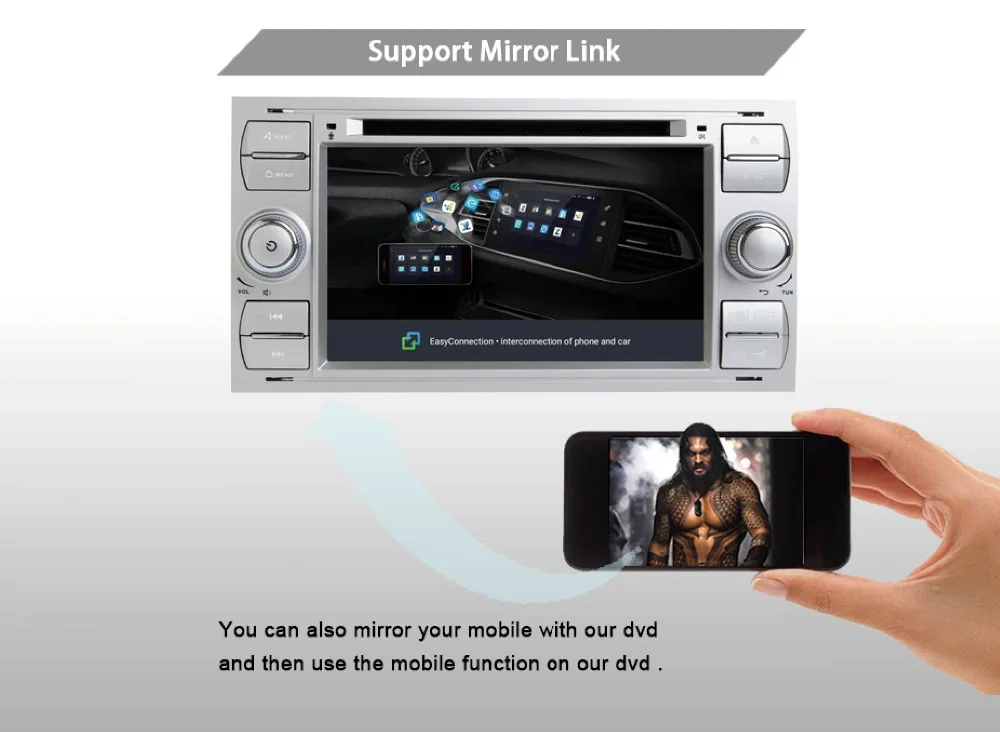 Автомобильный мультимедийный плеер Android 9 gps Авторадио 2 Din 7 дюймов для Ford Mondeo Focus Transit C-MAX S-MAX Fiesta автомобильный dvd-плеер