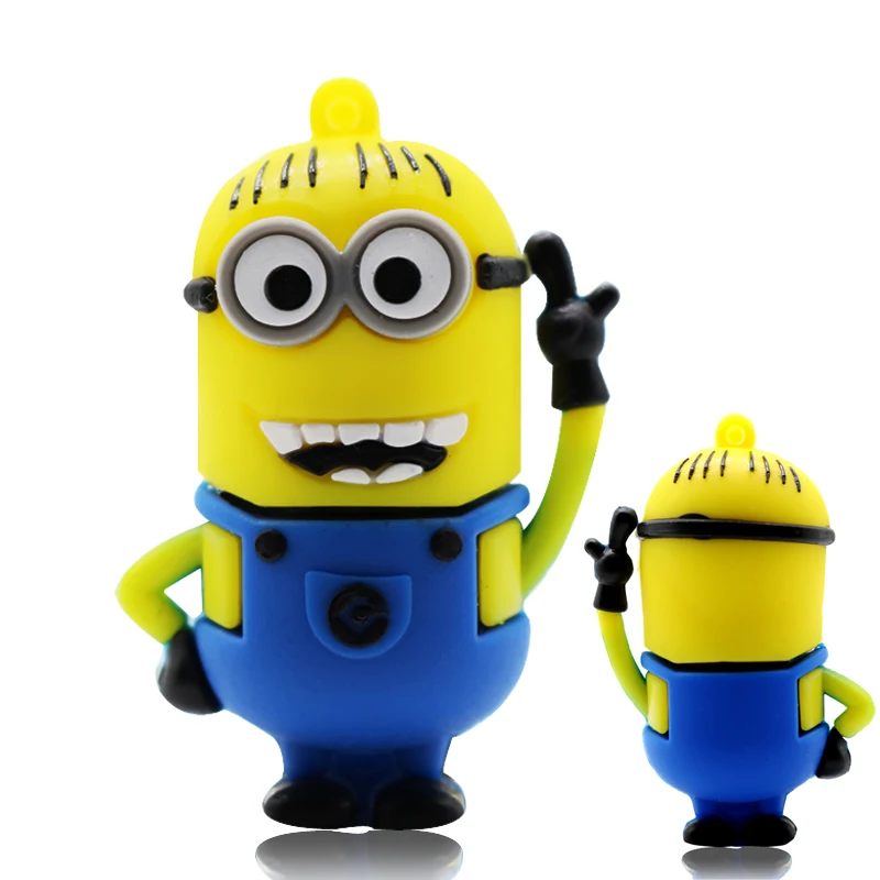 USB 2,0 мультфильм Миньоны Usb флэш-накопитель 4 ГБ 8 ГБ 16 ГБ 32 ГБ Флешка Милый U диск 64 Гб Флешка карта памяти