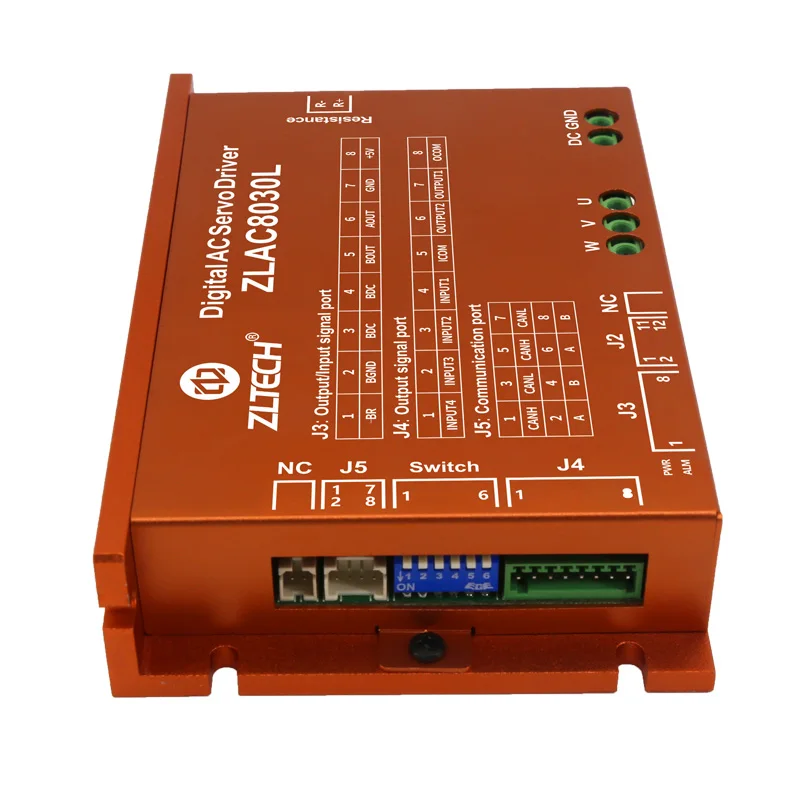 

ZLTECH CAN bus RS485 Modbus 24В 36В 48В постоянного тока 3-фазный 30A-60A 1000 Вт бесщеточный концентратор Серводвигатель усилитель драйвер для робота-доставки
