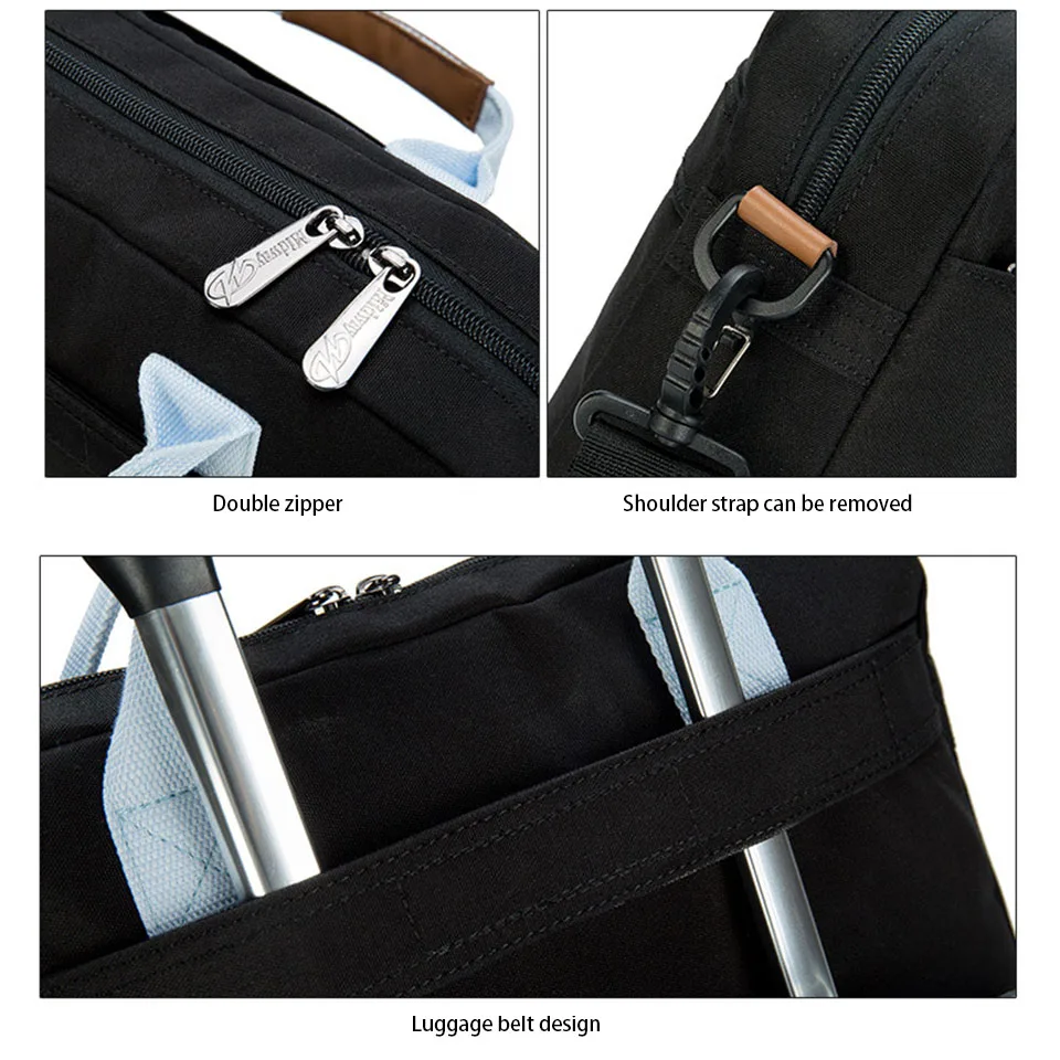 Laptop Case,15.6‘’ Laptop Shoulder Bag, Multi-functional Notebook Sleeve, Carrying Case With Strap for Macbook HP Stream Lenovo