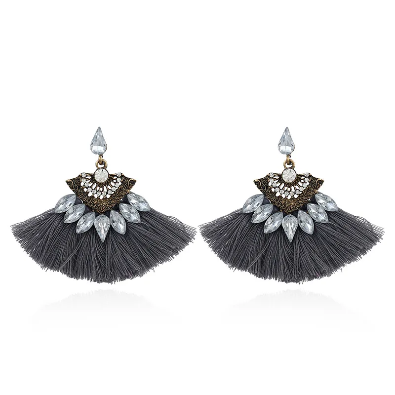 серьги кисточки Богемные длинные висячие с кисточками для женщин pendientes mujer moda 2019