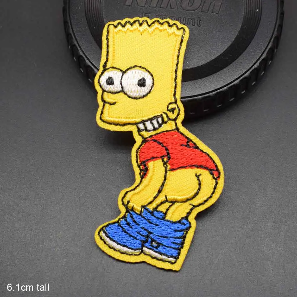 Disney The Simpsons Iron On Embroidered Clothes Patches For Girl Woman Clothing Stickers Garment Wholesale |