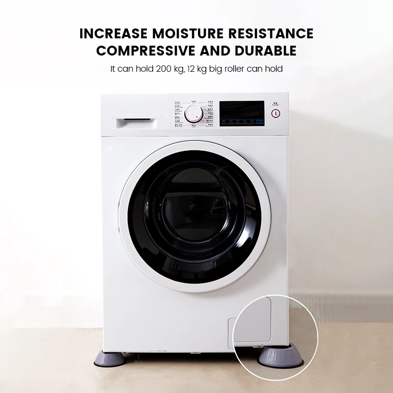4Pcs Anti Vibration Washing Machine Feet Pads Rubber Mat Dryer Fixed Non-Slip Pad Fridge Stand Legs For | Обустройство дома
