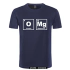 OMG Ele Мужская футболка с периодической таблицей химии, забавная футболка, Мужская хлопковая футболка с коротким рукавом, топы, футболки