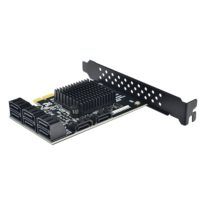 Плата расширения Moligh Doll Pci-E к Sata 3 0 8 портов 6 ГБ для Ssd HDD Ipfs карта майнинга жесткий