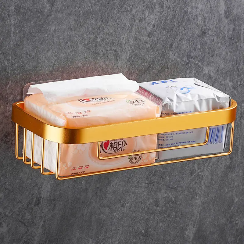 punch free toilet bathroom shelf golden aluminum alloy toilet paper wall hanging modern minimalist bathroom kitchen accessories free global shipping